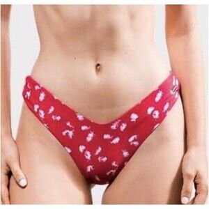 Blackbough Pink Flamenco Feathers Cheeky Bikini Bottom Swimwear Size Small